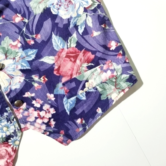 ORVIS Vintage Made in USA Floral Button Vest - Picture 7 of 14